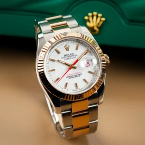 Rolex Datejust Turn-O-Graph 18K Rose Gold Bezel 116261