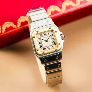 Cartier Santos Galbée Small Ladies Two Tone 18K Yellow W20012C4