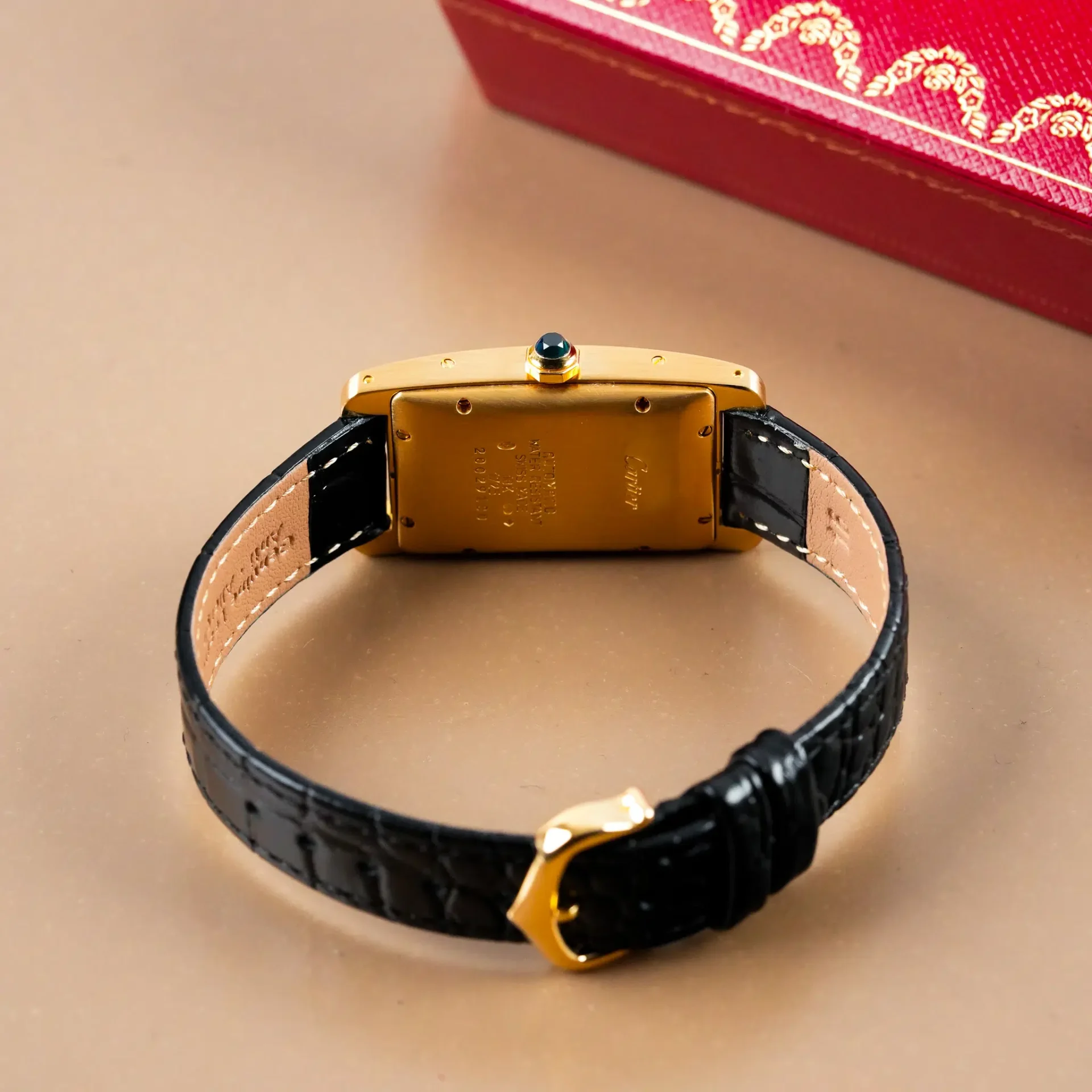 Cartier Tank Américaine Large 18K Yellow Gold W2603156 - Görsel 9