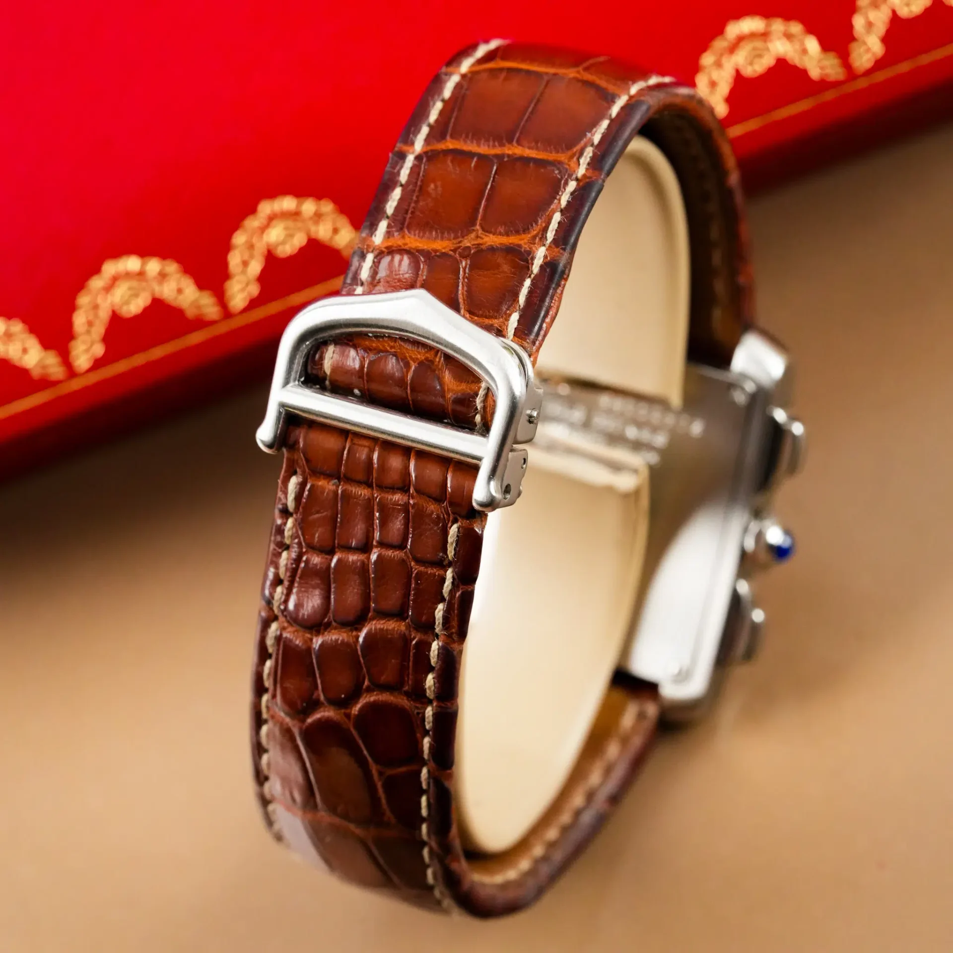 Cartier Tank Française XXL Chronoreflex Date W5101455 - Görsel 5