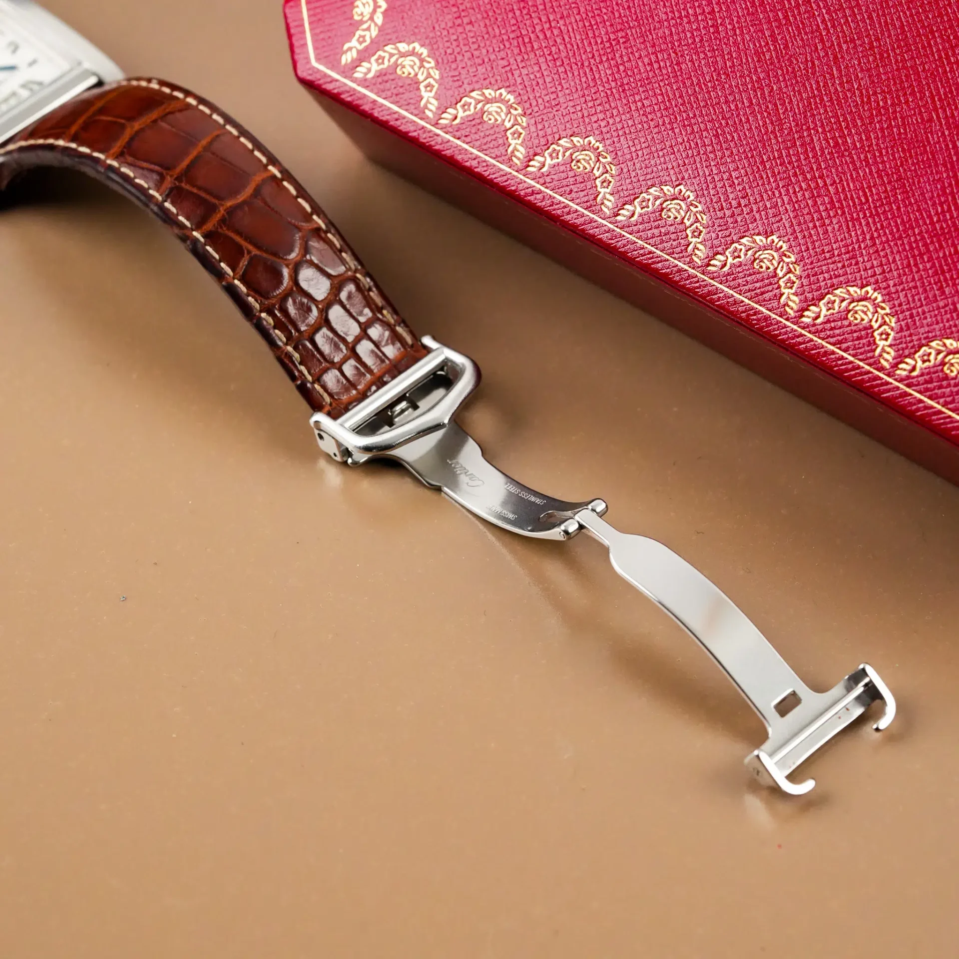 Cartier Tank Française XXL Chronoreflex Date W5101455 - Görsel 11