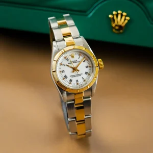 Rolex Oyster Perpetual Lady Two Tone Roman Dial 67233