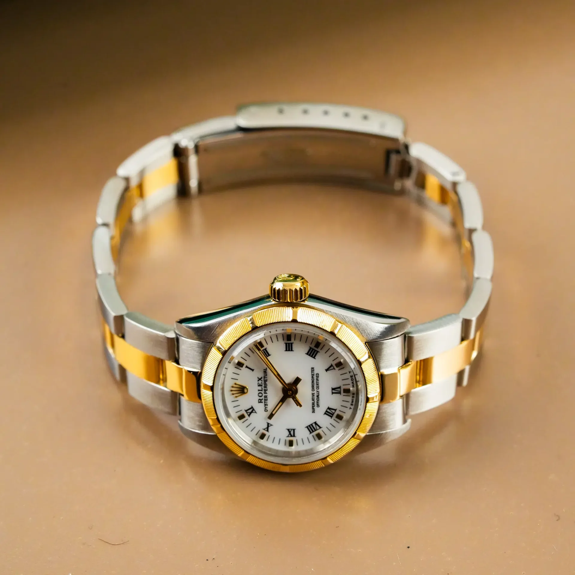 Rolex Oyster Perpetual Lady Two Tone Roman Dial 67233 - Görsel 5