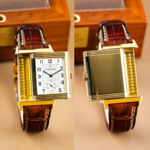 Jaeger LeCoultre Reverso Grande Taille 18k Yellow Gold Silver Dial 270.1.62