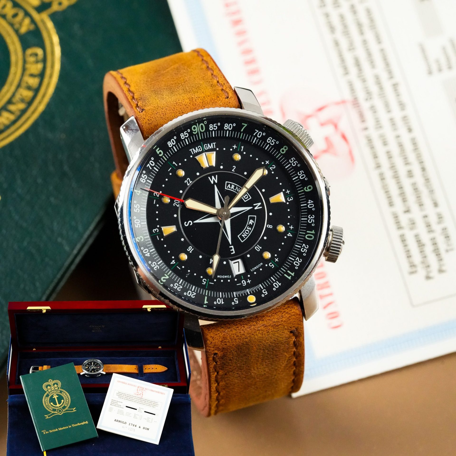 Arnold & Son Longitude Timekeeper Chrono Date 1839