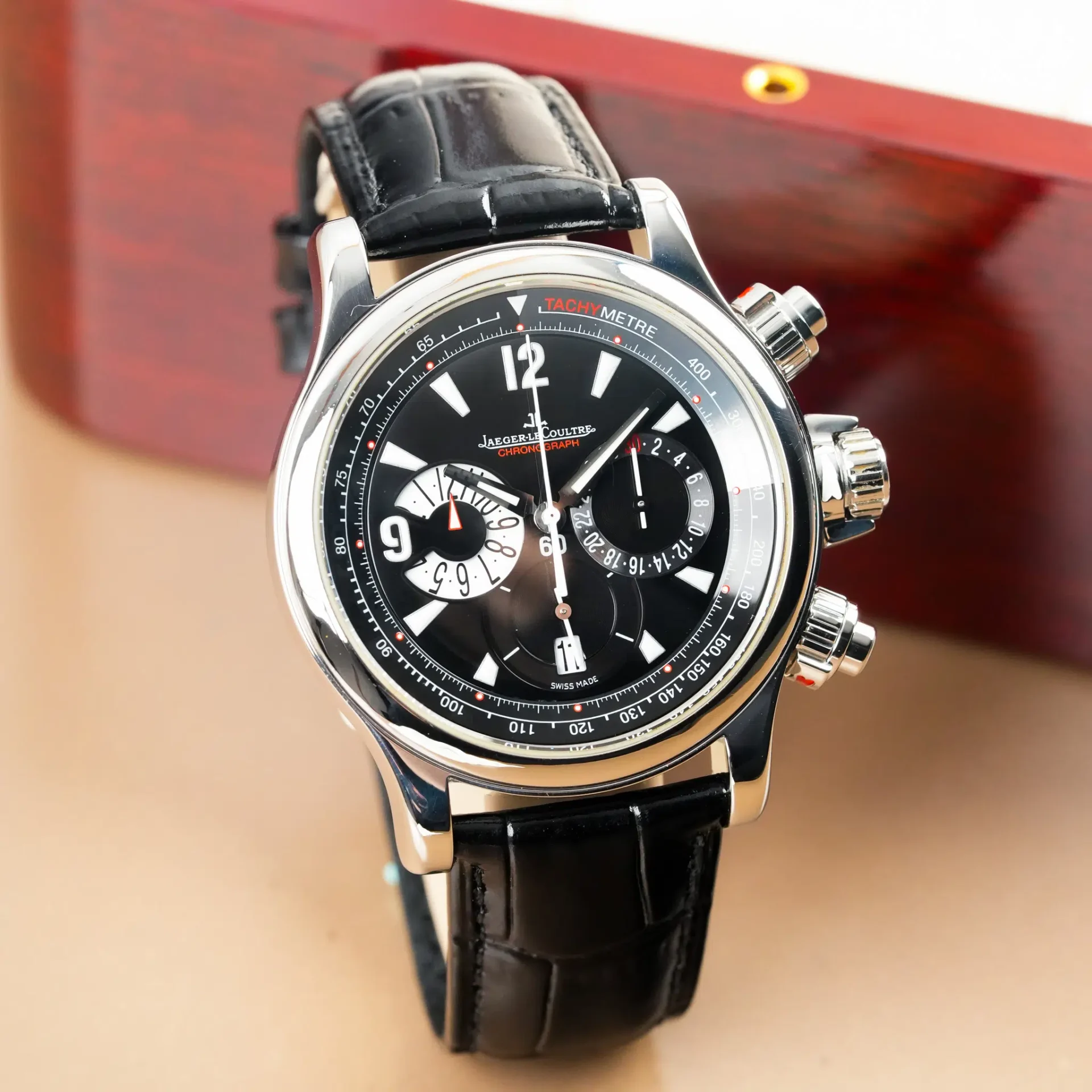 Jaeger-LeCoultre Master Compressor Chronograph SS Black Dial 146.8.25 - Görsel 2