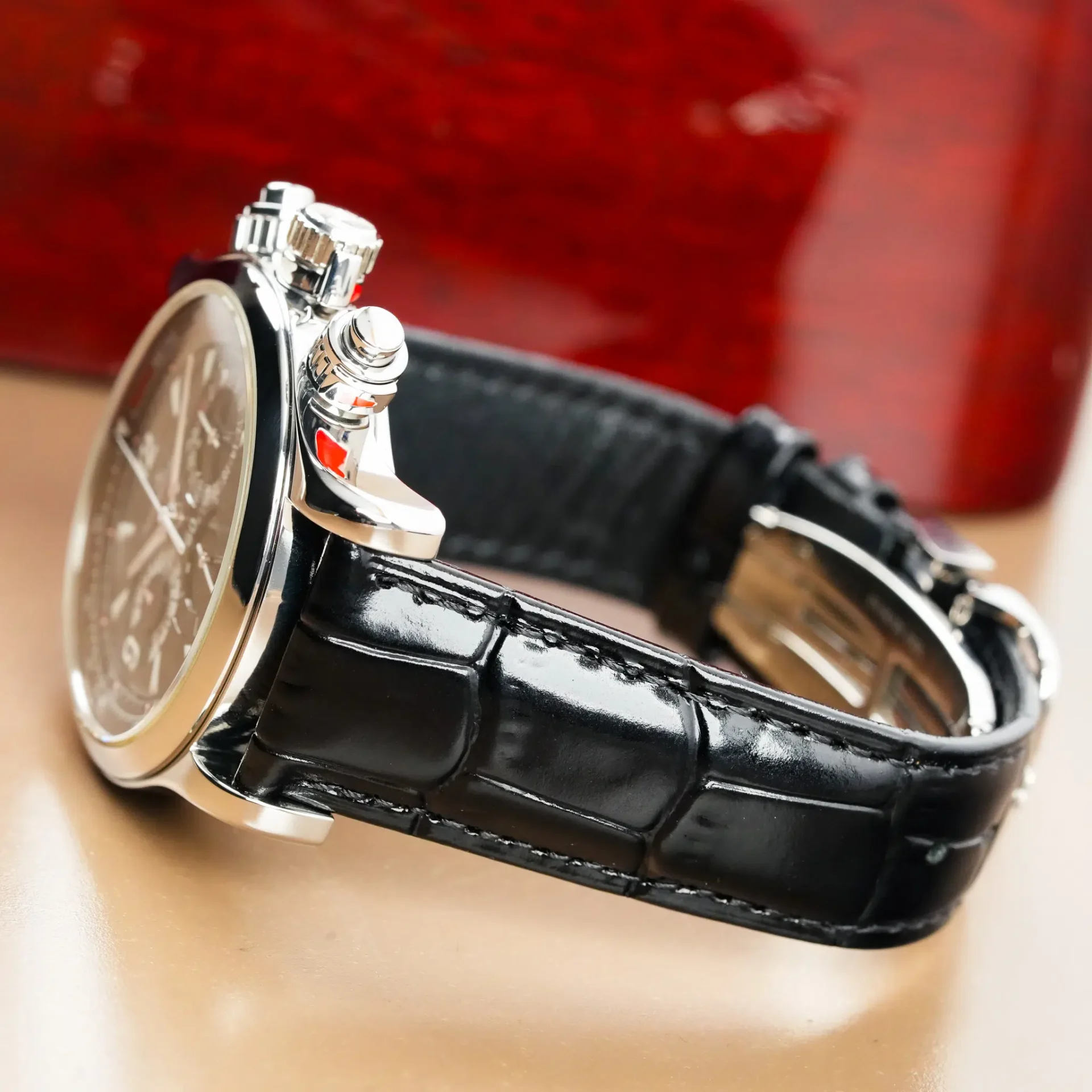 Jaeger-LeCoultre Master Compressor Chronograph SS Black Dial 146.8.25 - Görsel 6