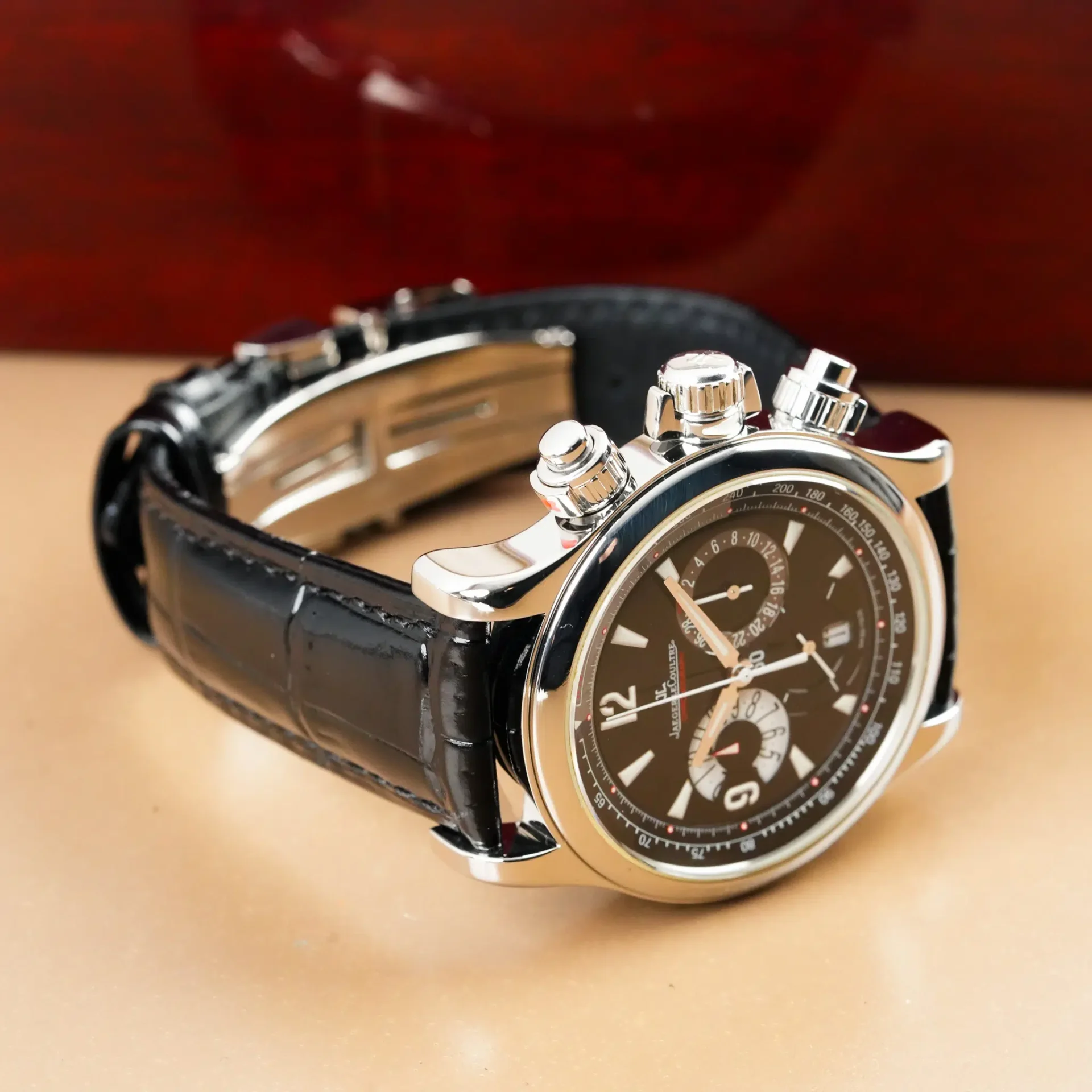 Jaeger-LeCoultre Master Compressor Chronograph SS Black Dial 146.8.25 - Görsel 7