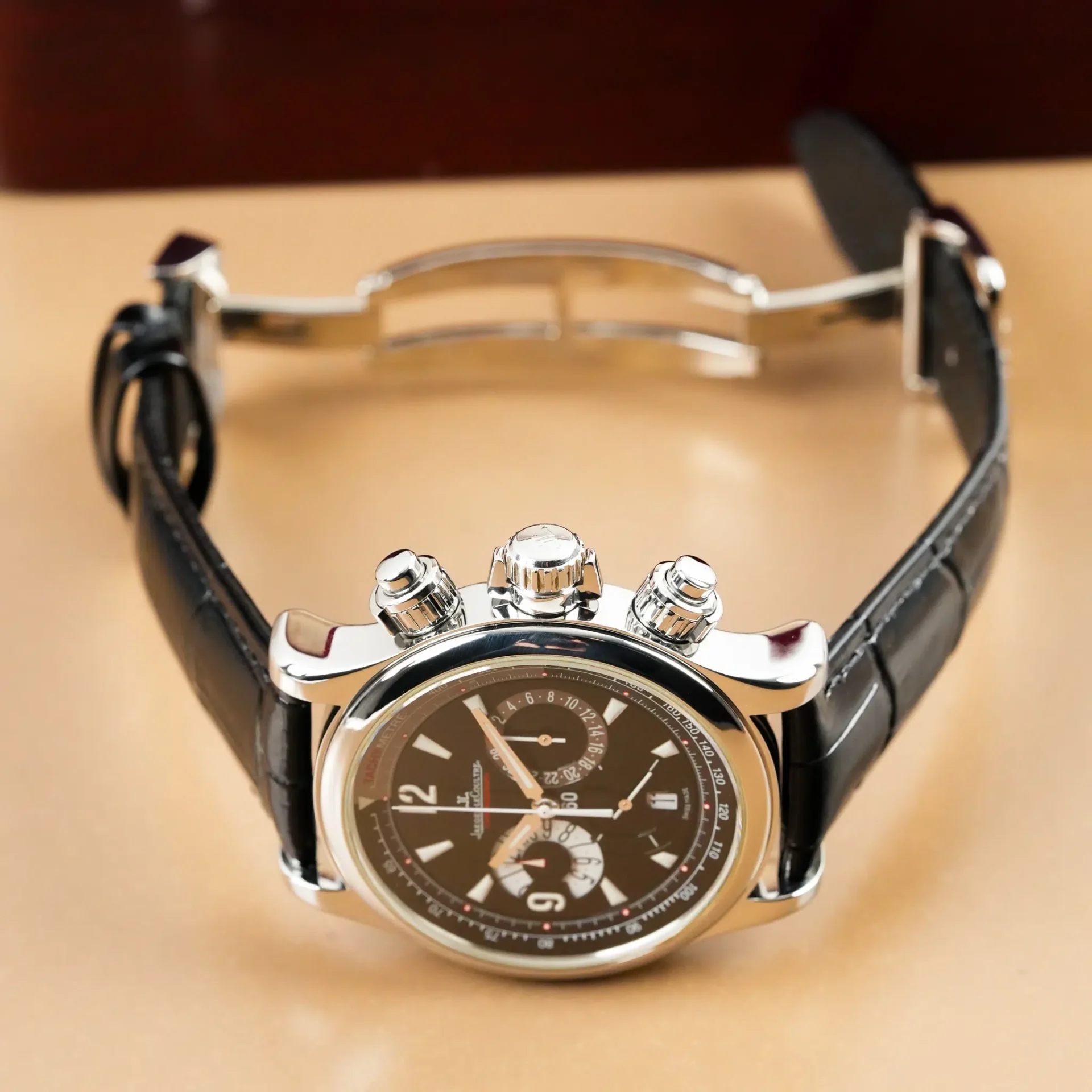 Jaeger-LeCoultre Master Compressor Chronograph SS Black Dial 146.8.25 - Görsel 10