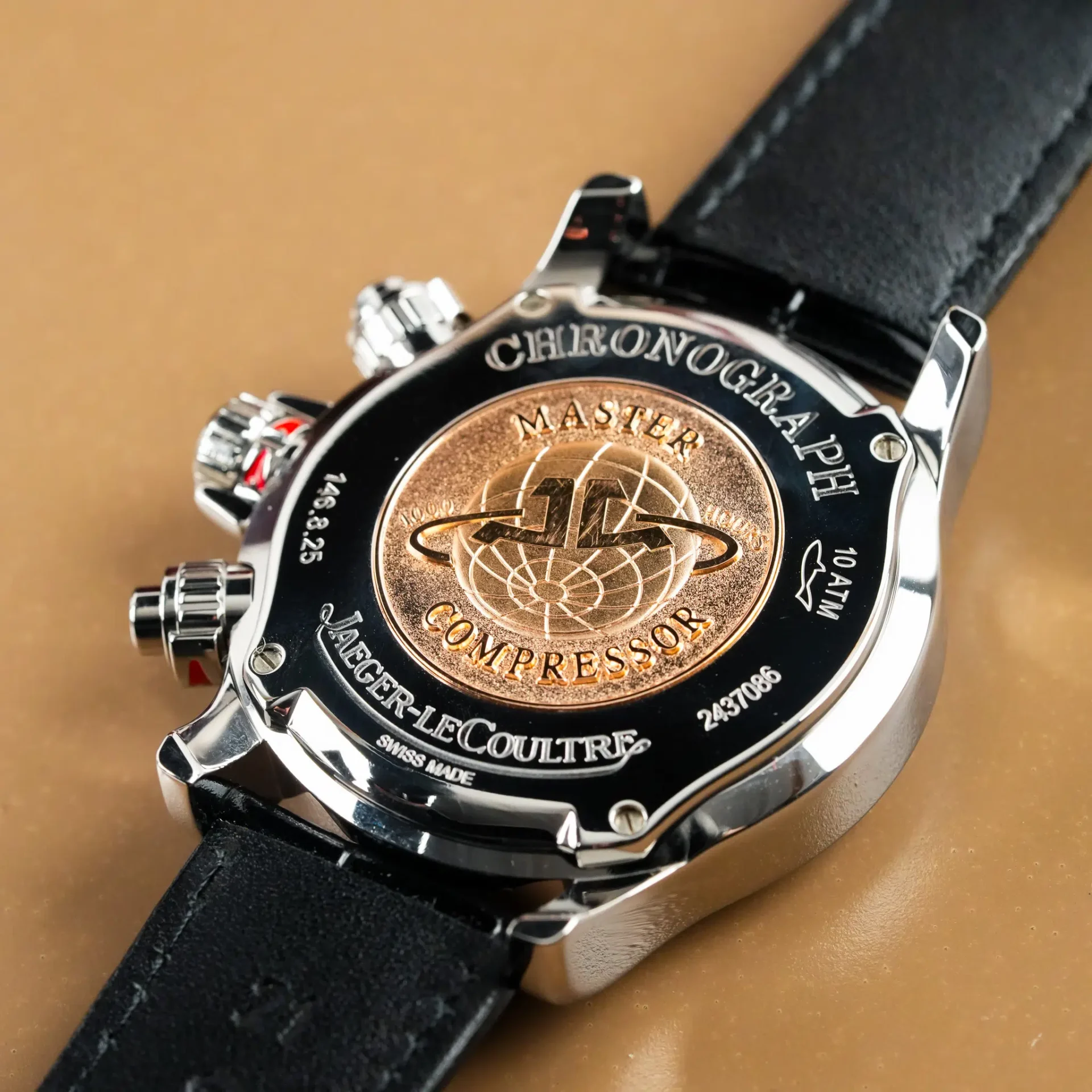 Jaeger-LeCoultre Master Compressor Chronograph SS Black Dial 146.8.25 - Görsel 13
