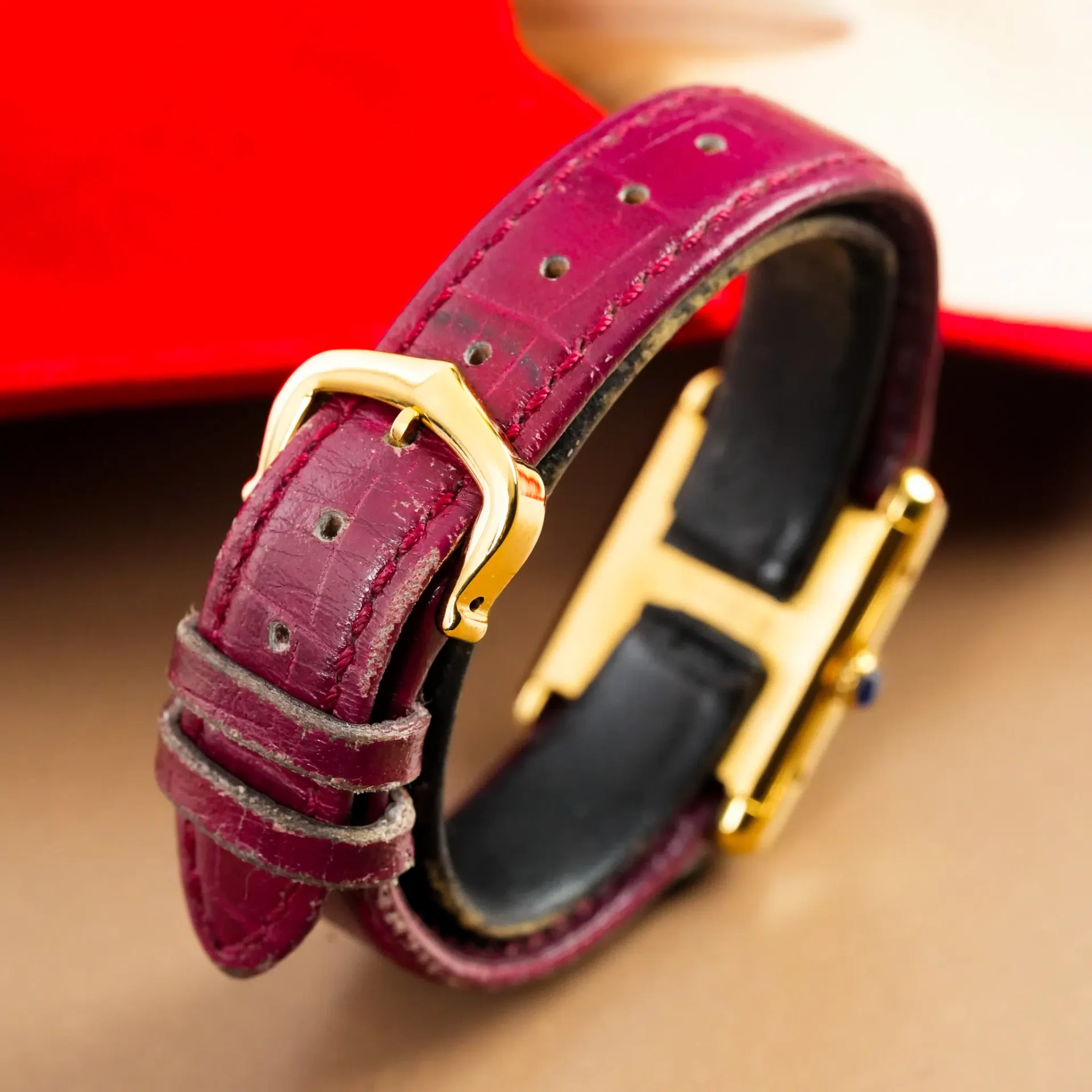 Cartier Tank Must de Cartier 'Red Dial' 4321 - Görsel 5