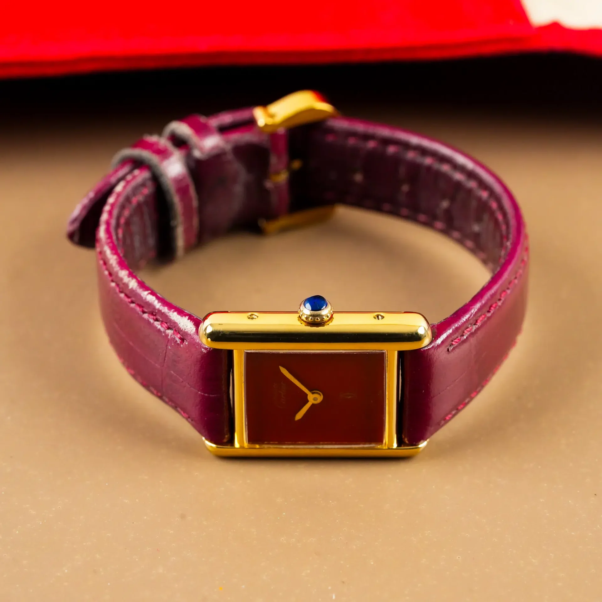 Cartier Tank Must de Cartier 'Red Dial' 4321 - Görsel 6