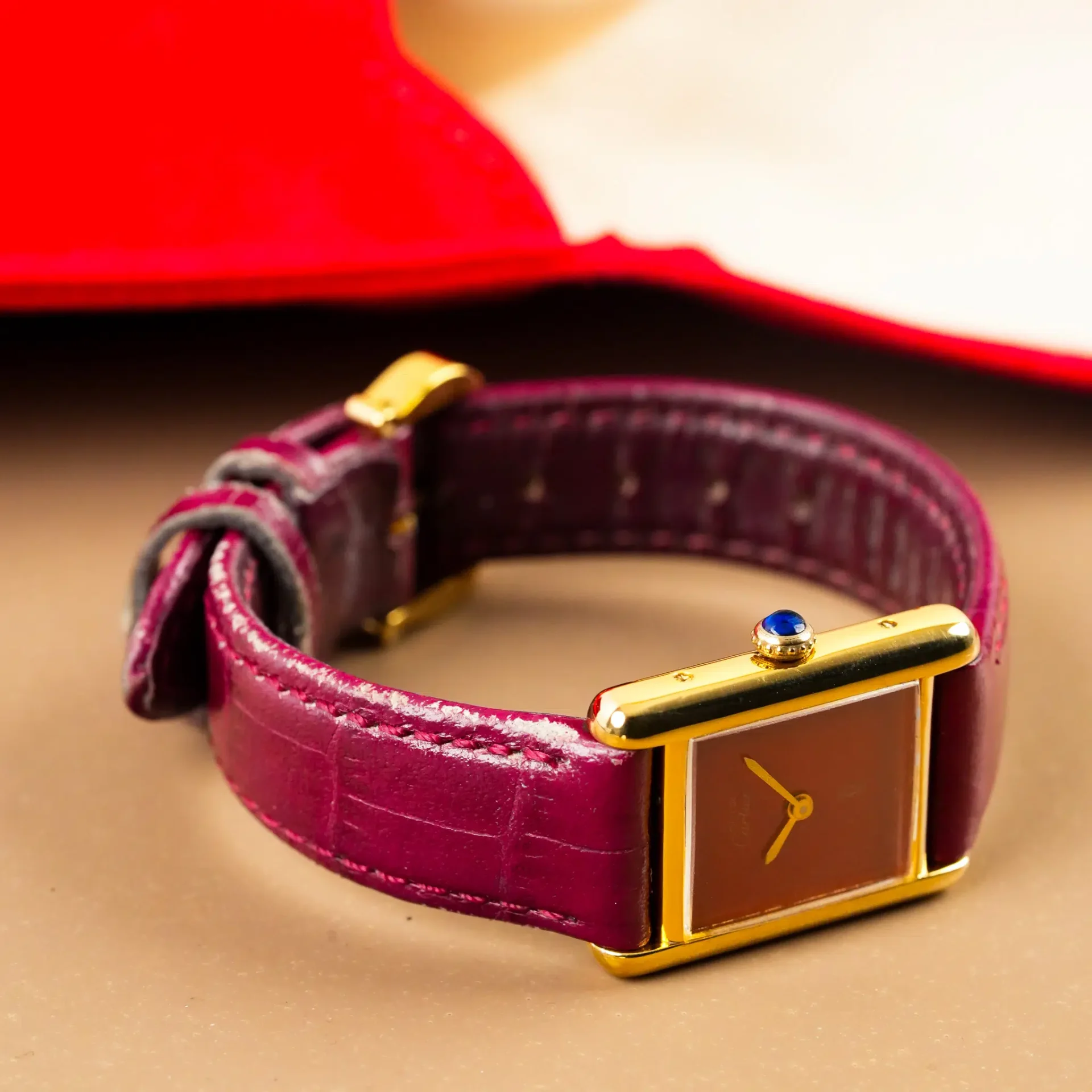 Cartier Tank Must de Cartier 'Red Dial' 4321 - Görsel 8