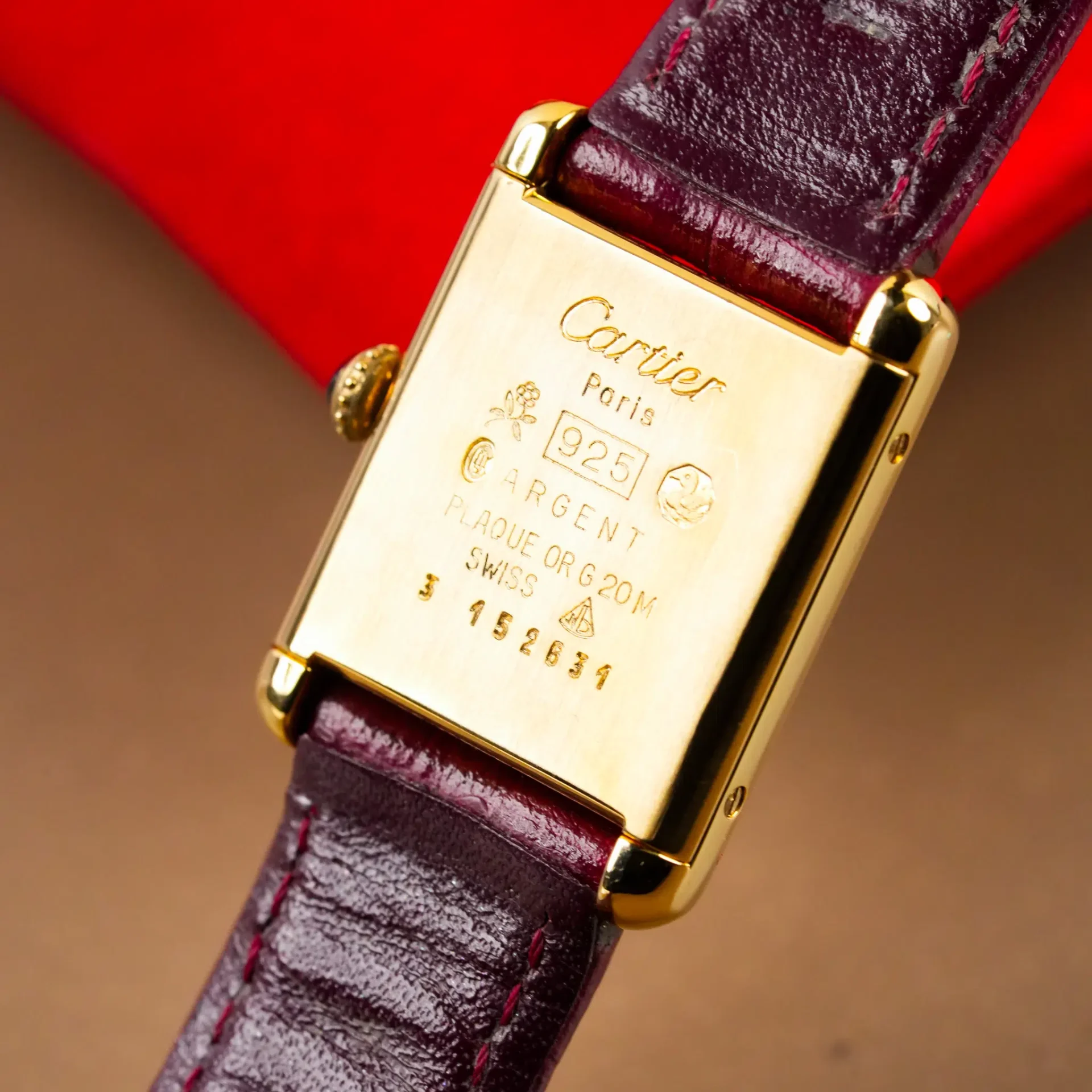 Cartier Tank Must de Cartier 'Red Dial' 4321 - Görsel 12