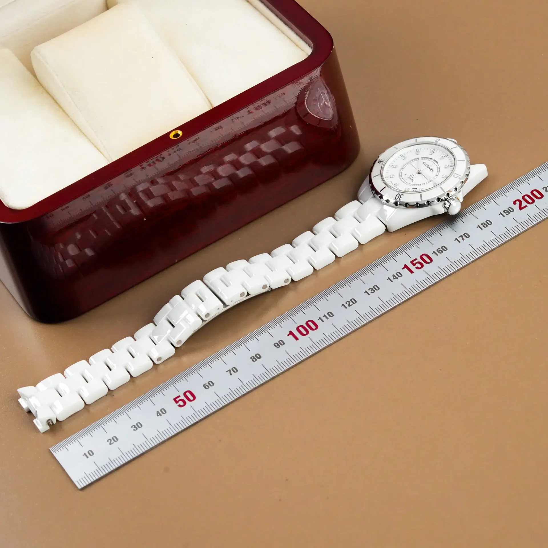 Chanel White Ceramic J12 Automatic Diamond Index H1628 - Görsel 10