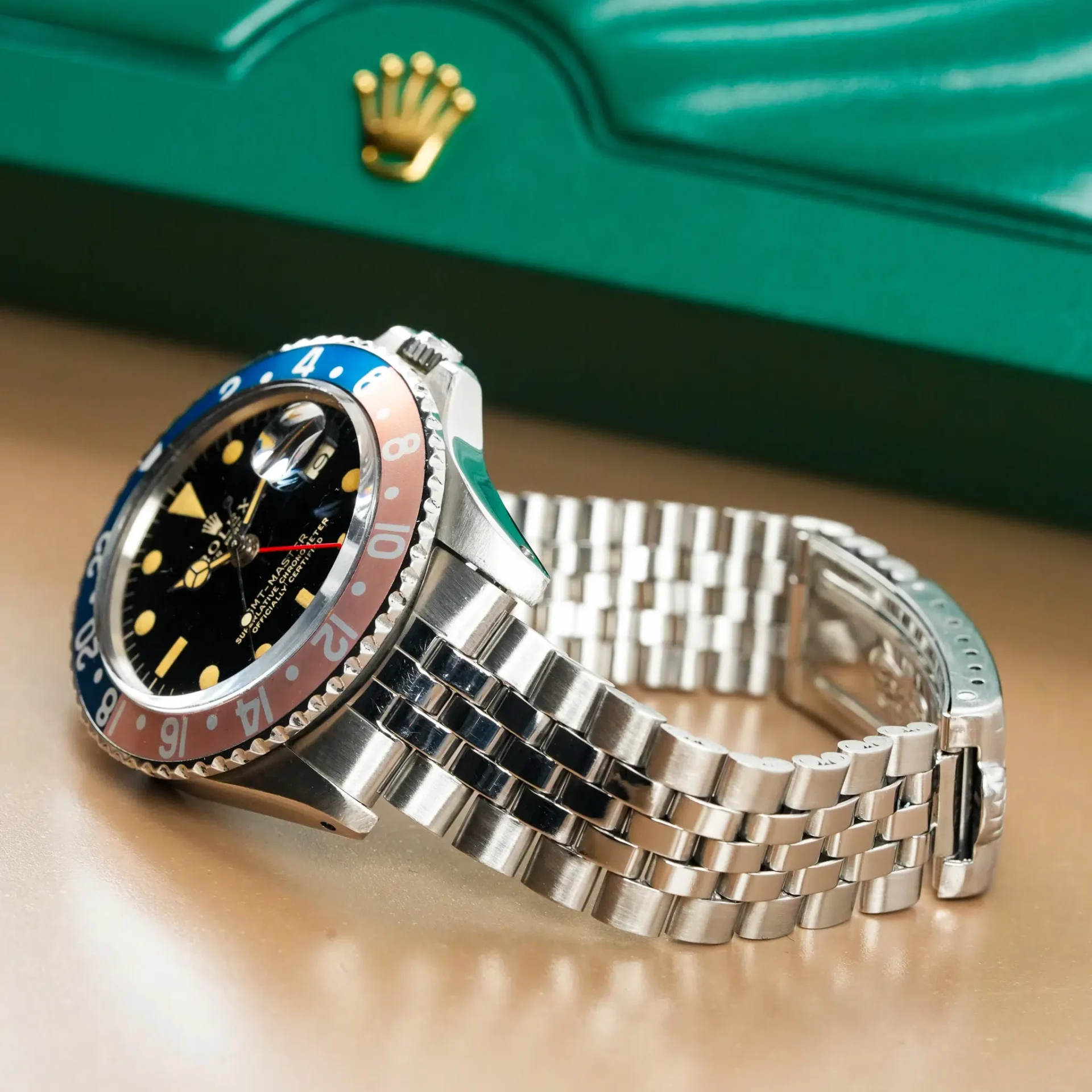 Rolex GMT-Master Pepsi Gilt Gloss Dial Rivet 1675 - Görsel 6