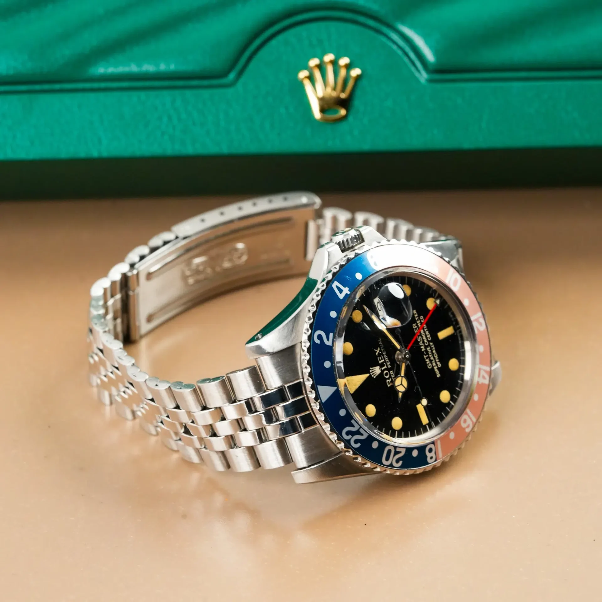 Rolex GMT-Master Pepsi Gilt Gloss Dial Rivet 1675 - Görsel 7
