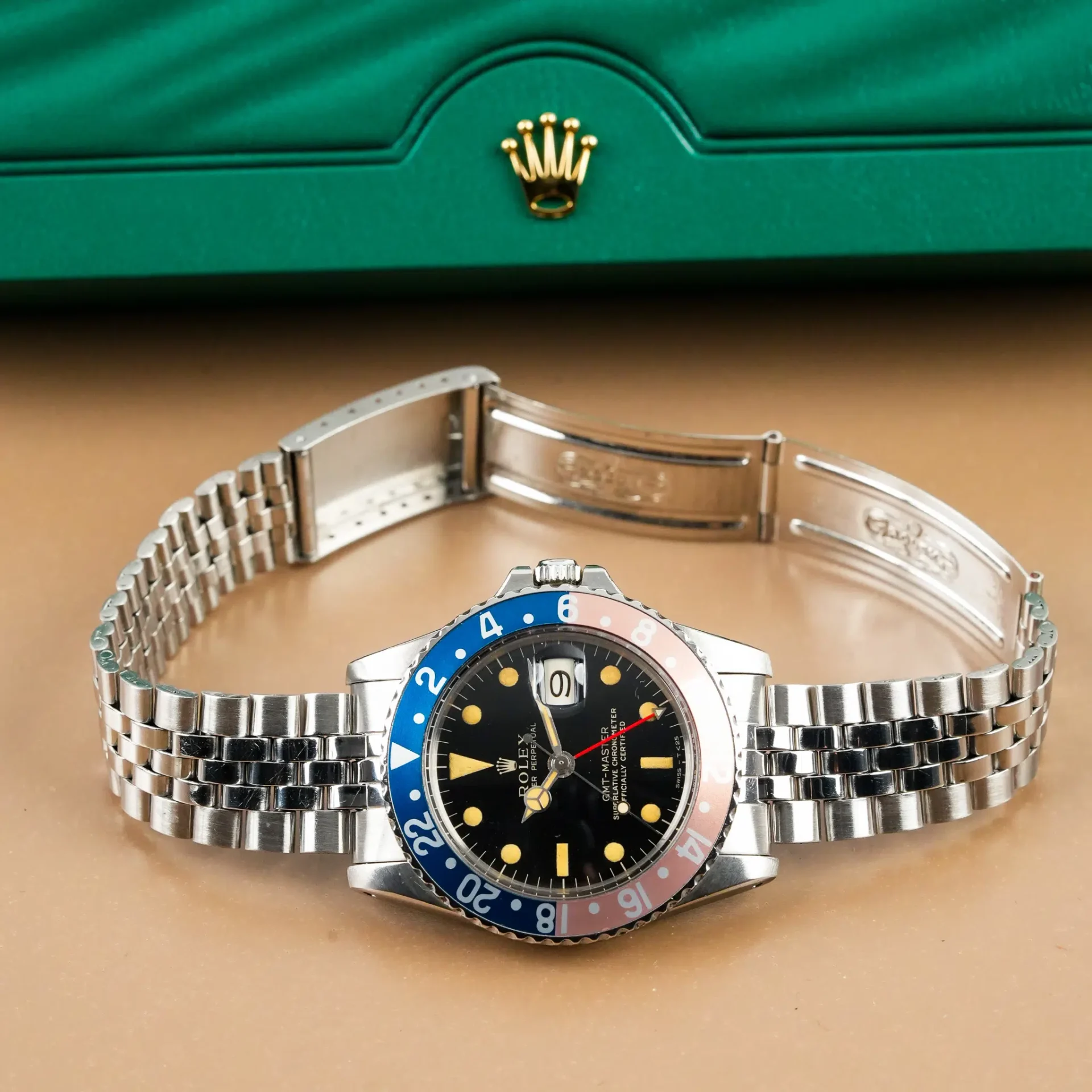 Rolex GMT-Master Pepsi Gilt Gloss Dial Rivet 1675 - Görsel 10