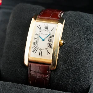 Cartier Tank Américaine Mechanique Gold Roman Numerals 1735