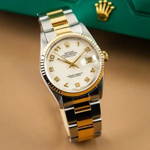 Rolex Datejust 36 18k Gold & Steel Two Tone Cream Dial 16233