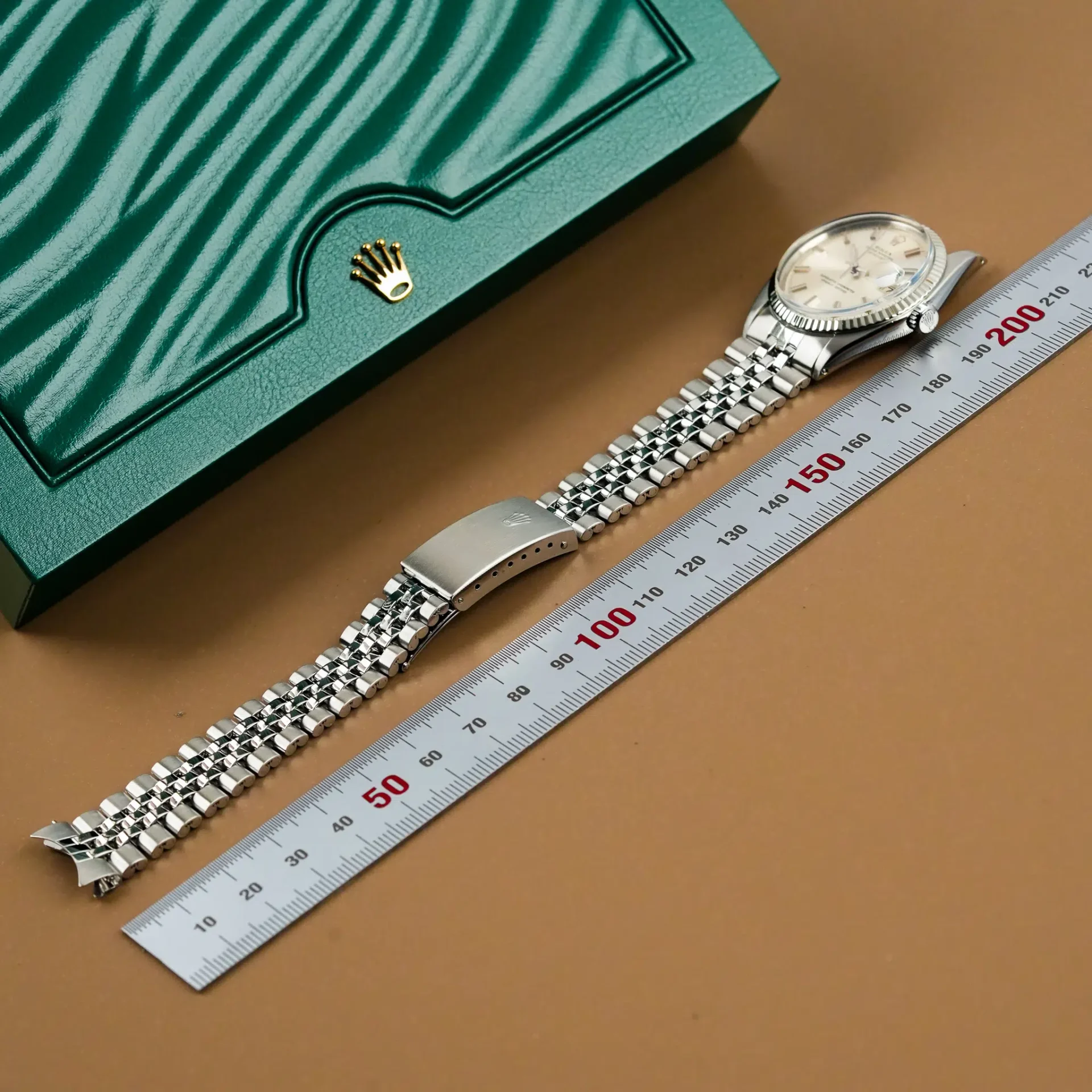 Rolex Datejust 36 Silver Grey Dial 18k White Gold Fluted Bezel 1601 - Görsel 11