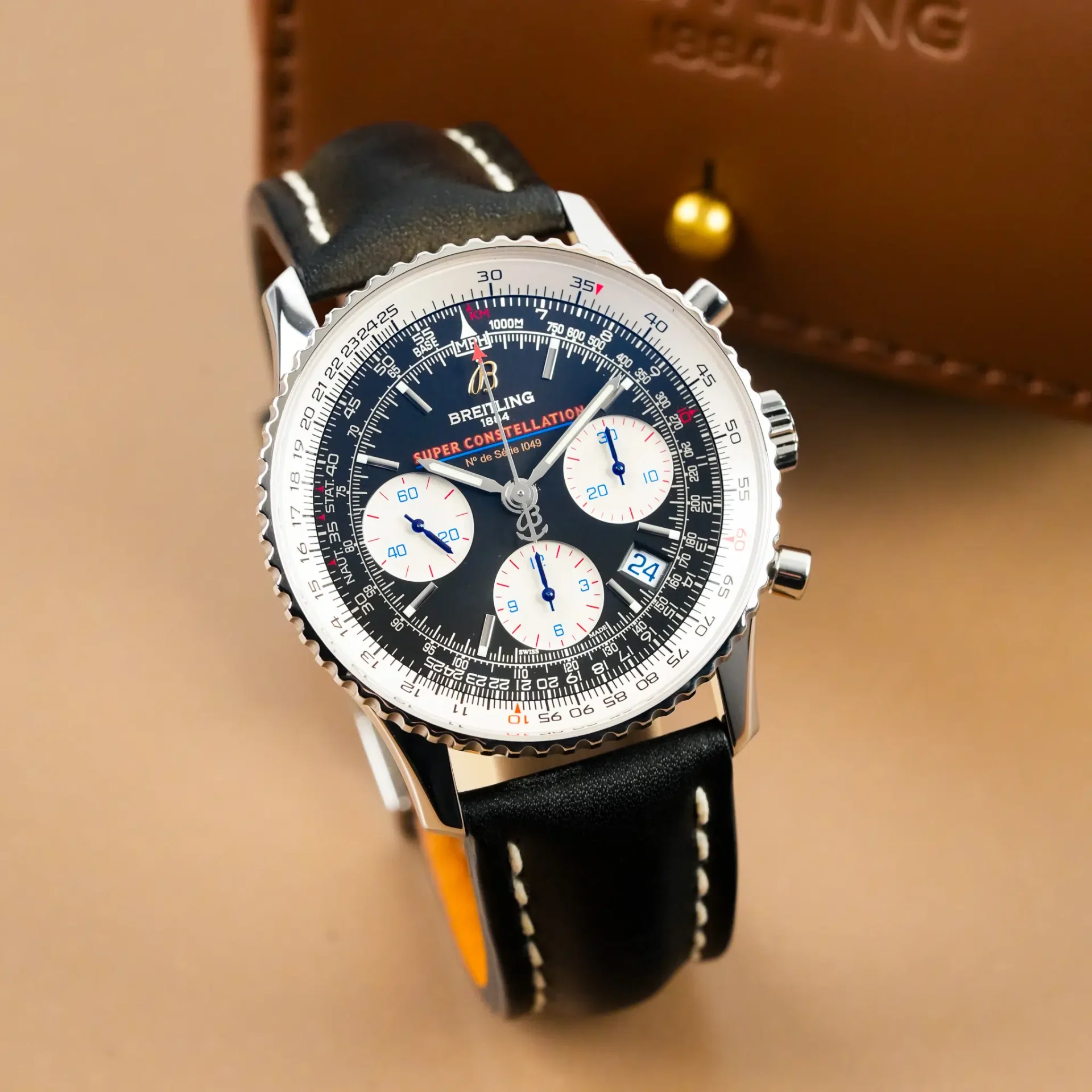 Breitling Super Constellation Navitimer Chronograph Limited Edition Panda Dial A23322