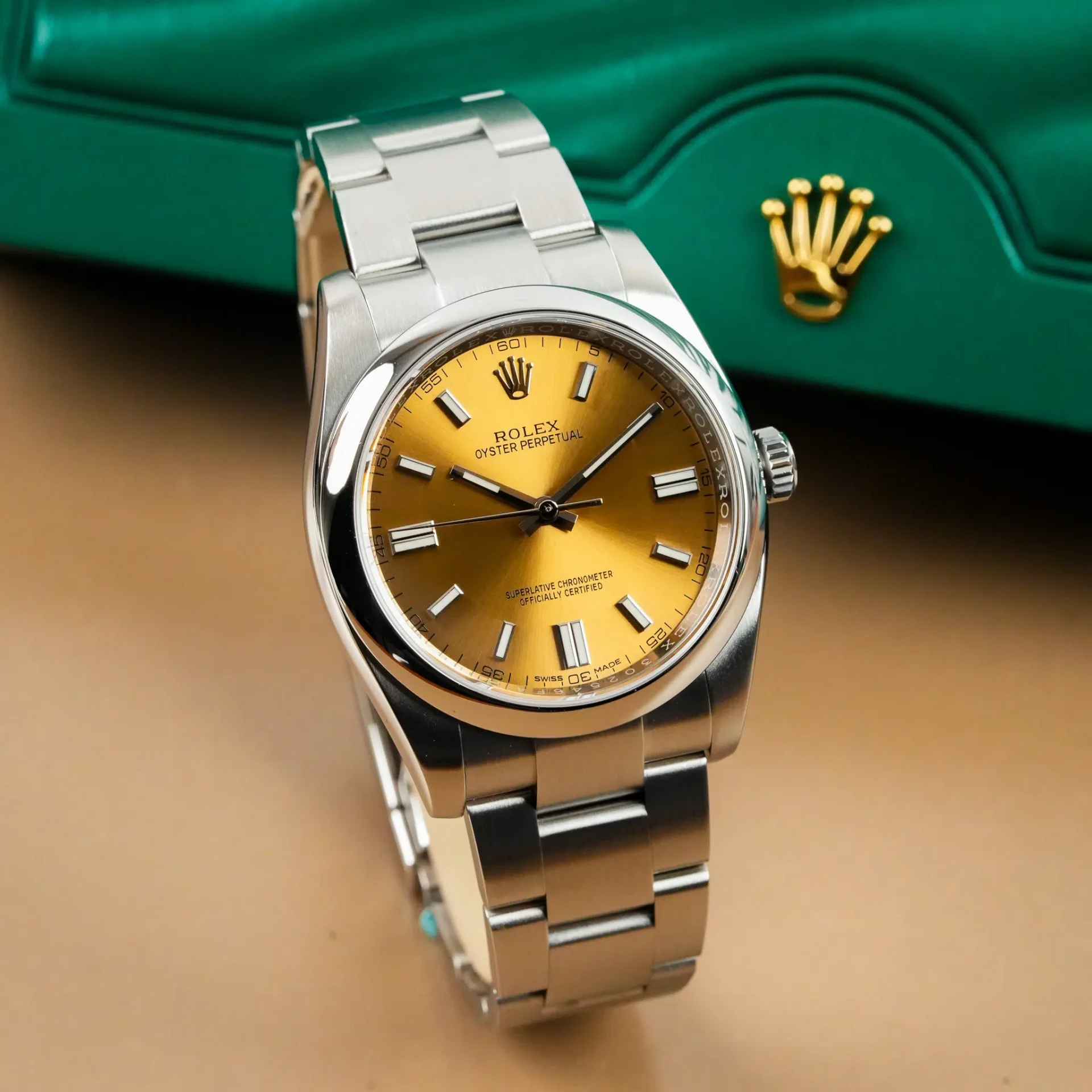 Rolex Oyster Perpetual 36 Yellow Dial 116000