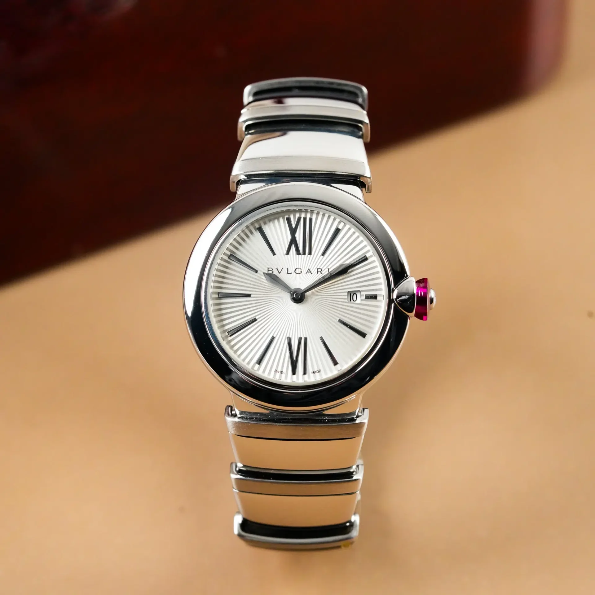 Bvlgari Lucea Silver Opaline Diamond Dial Ladies Watch LU28S - Görsel 3