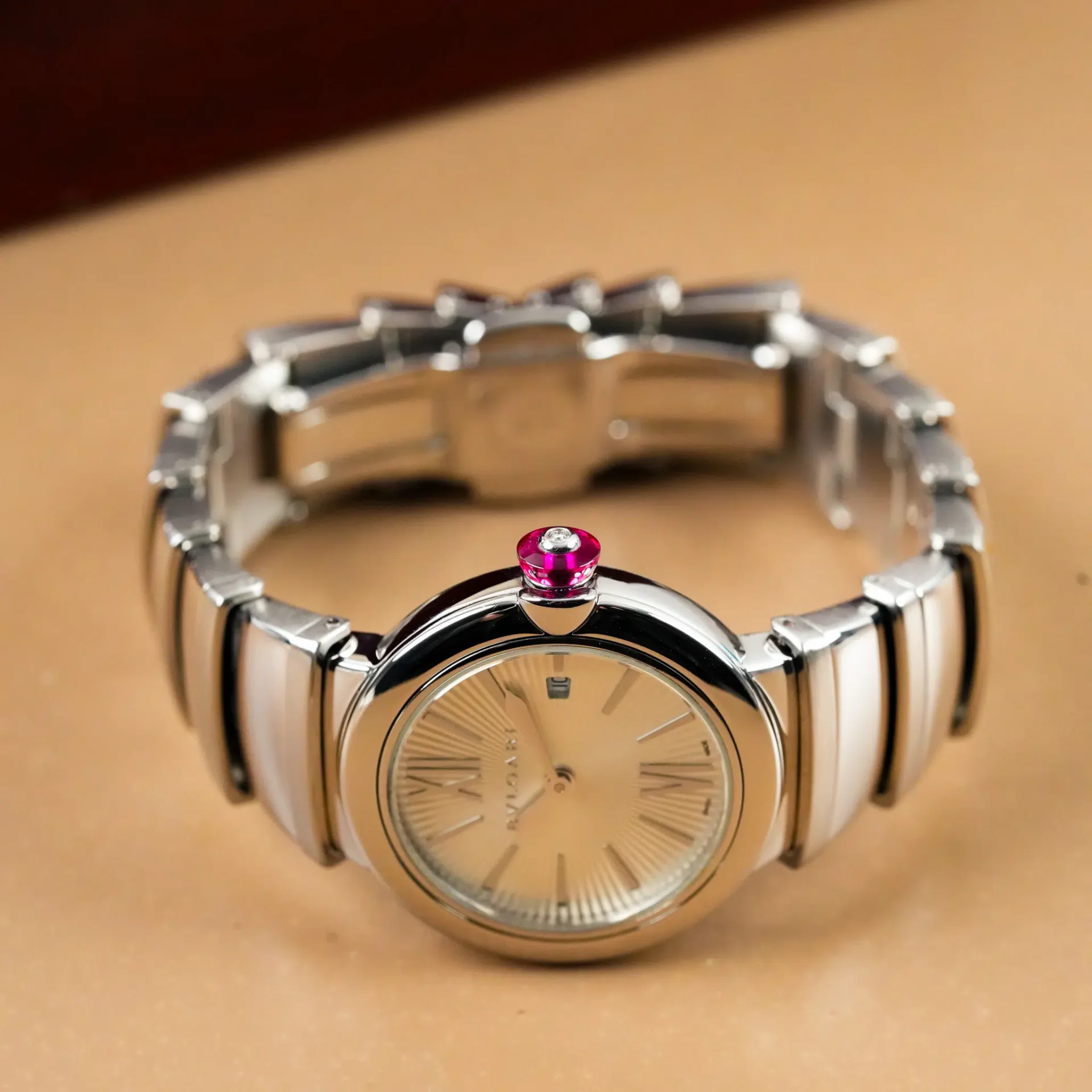 Bvlgari Lucea Silver Opaline Diamond Dial Ladies Watch LU28S - Görsel 5