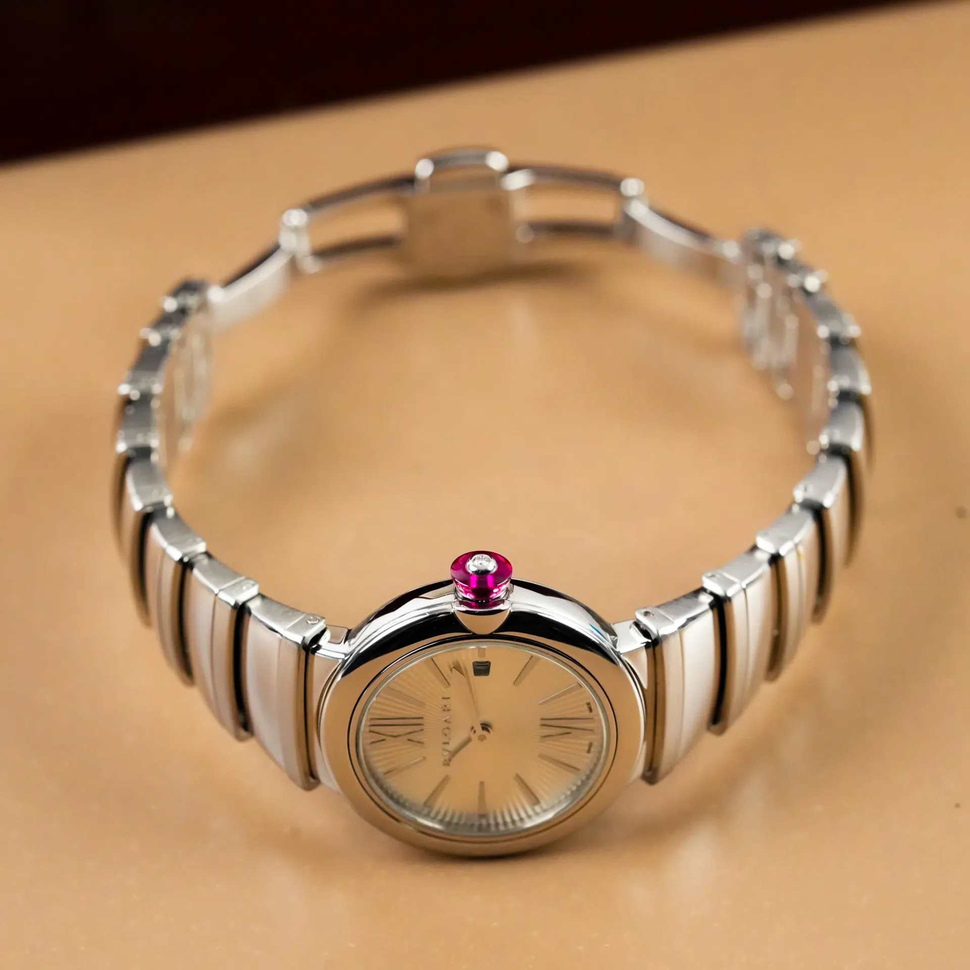 Bvlgari Lucea Silver Opaline Diamond Dial Ladies Watch LU28S - Görsel 10