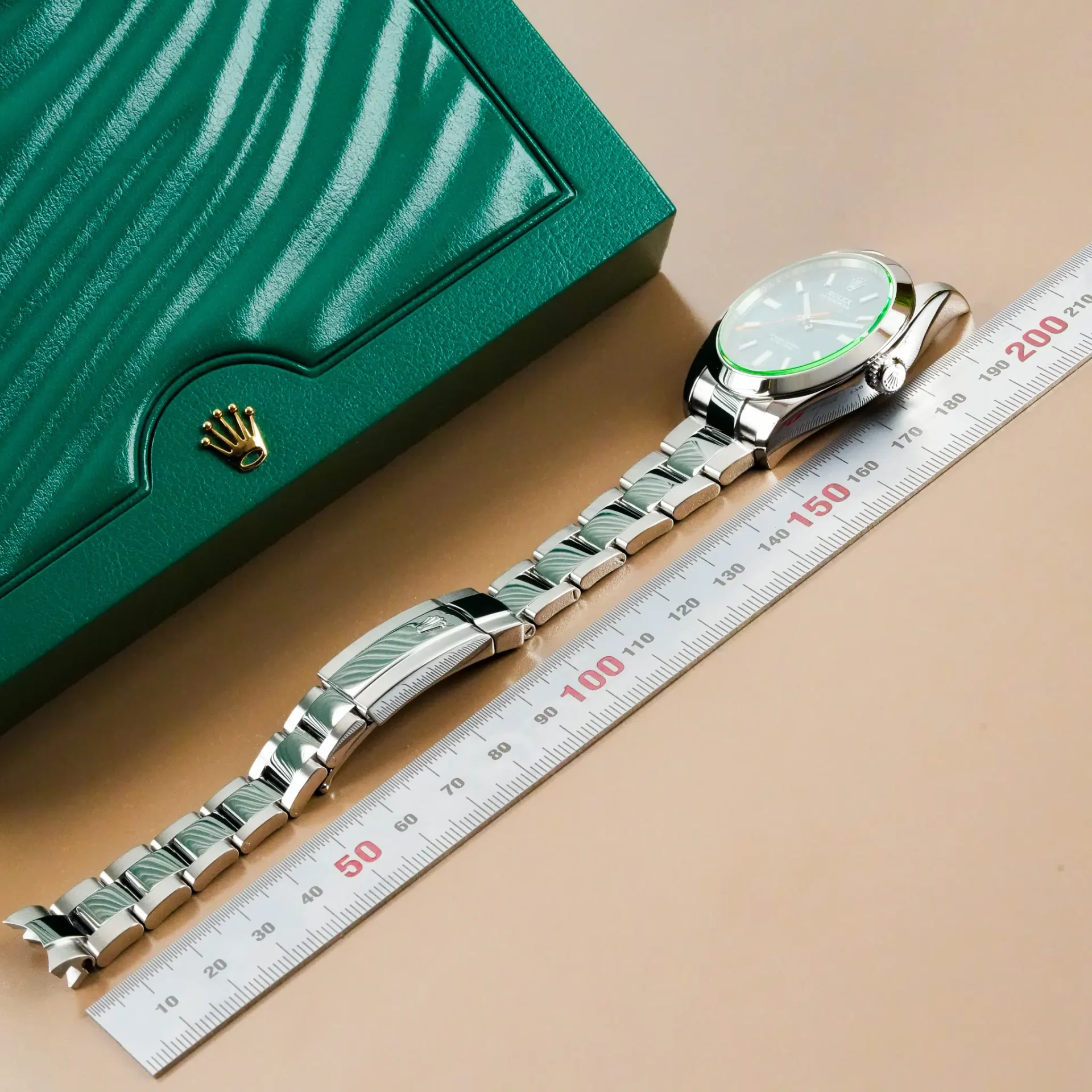 Rolex Milgauss Z-Blue Dial Green Sapphire 116400 - Görsel 11