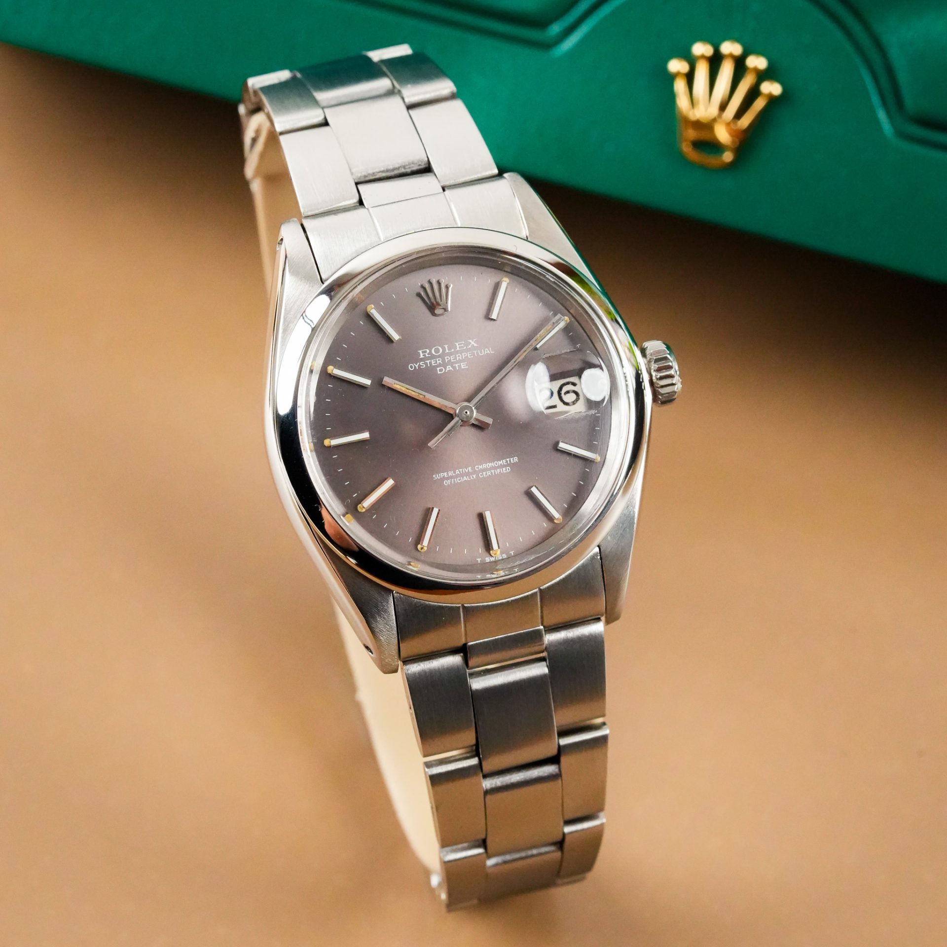 Rolex Oyster Perpetual Date Lavender Dial 1500