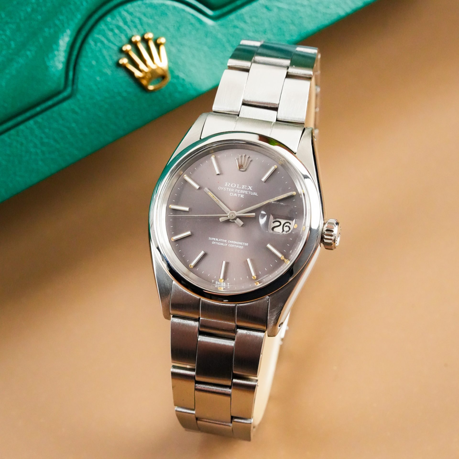 Rolex Oyster Perpetual Date Lavender Dial 1500 - Görsel 3