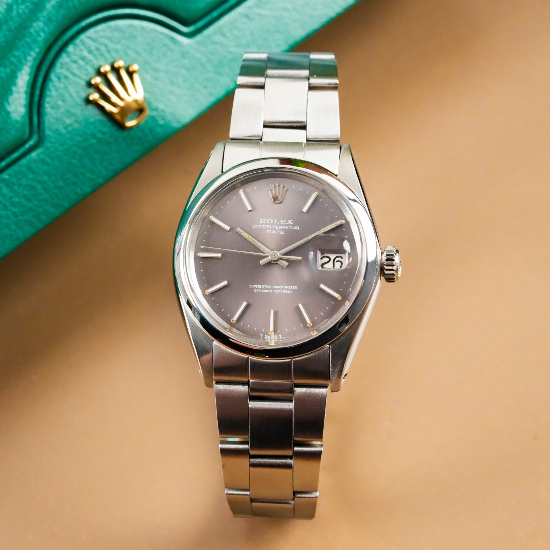 Rolex Oyster Perpetual Date Lavender Dial 1500 - Görsel 4