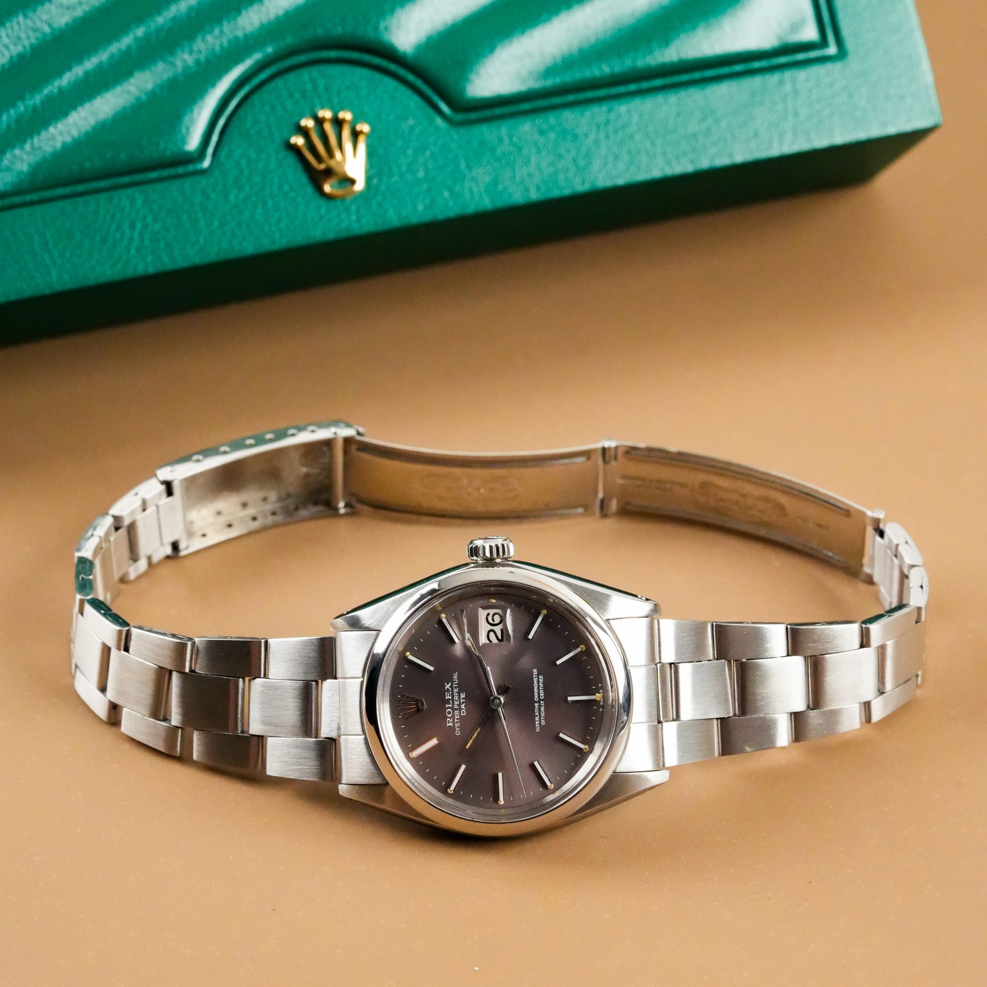 Rolex Oyster Perpetual Date Lavender Dial 1500 - Görsel 10