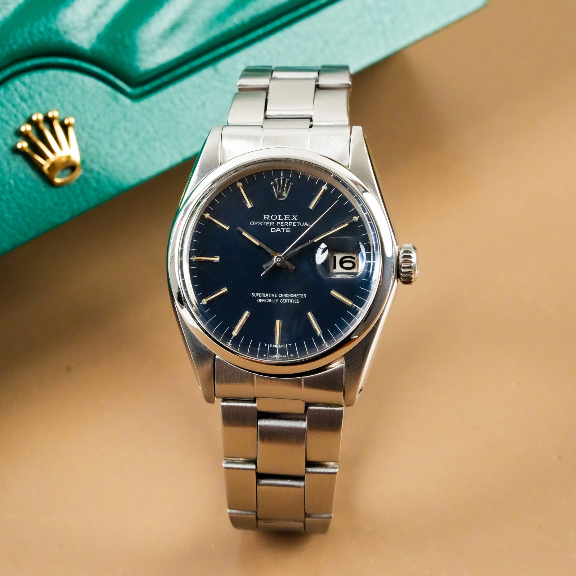 Rolex Model: Oyster Perpetual Date Blue Dial 1500 - Görsel 4