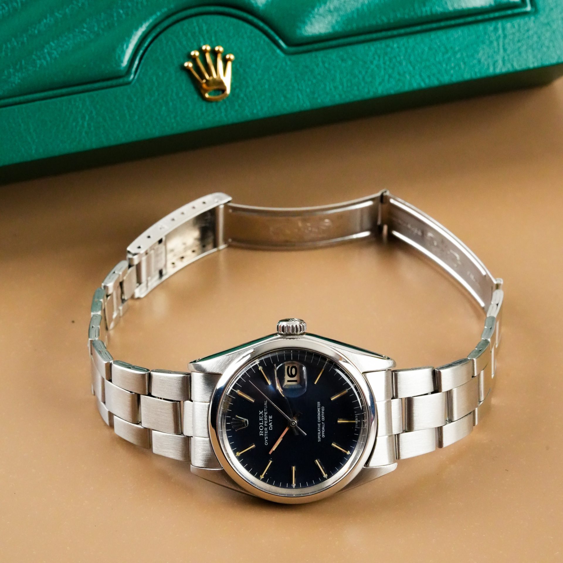 Rolex Model: Oyster Perpetual Date Blue Dial 1500 - Görsel 11