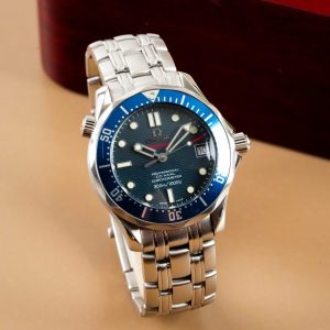 Omega Seamaster Diver 300m Date Blue Wave Dial  2222.80