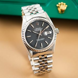 Rolex Datejust 36 Jubilee Fluted Bezel Stick Black Dial 1603