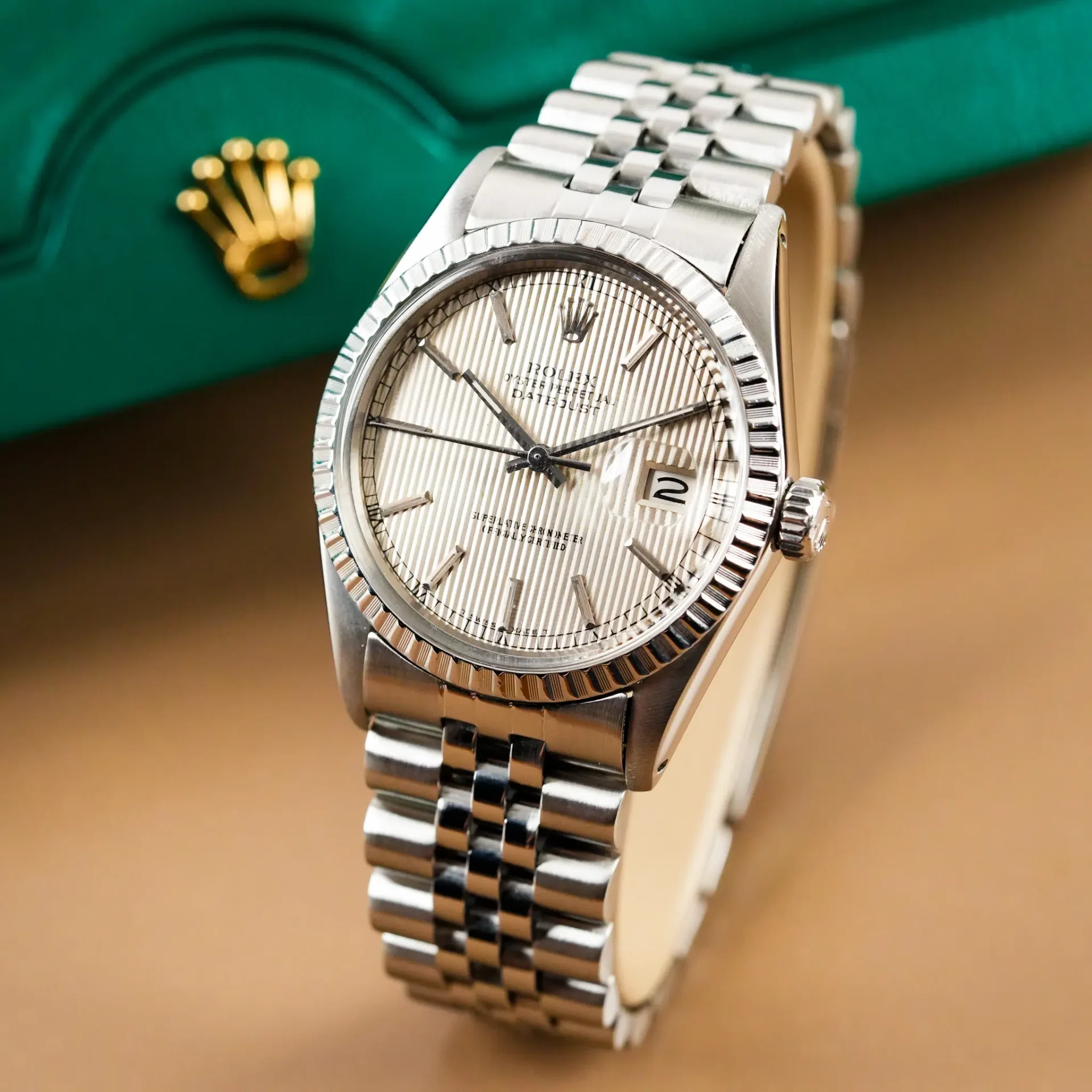 Rolex Datejust 36 Silver Tapestry Dial 16030 - Görsel 2