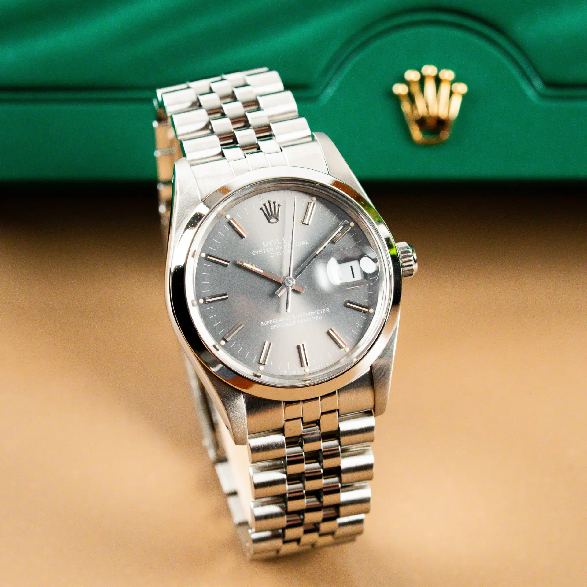 Rolex Oyster Perpetual Date 34 Silver Dial 15000
