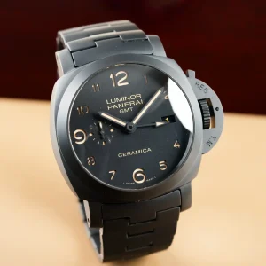 Panerai  Luminor 1950 3 Days GMT Automatic Tuttonero GMT Ceramic Black Dial  PAM00438