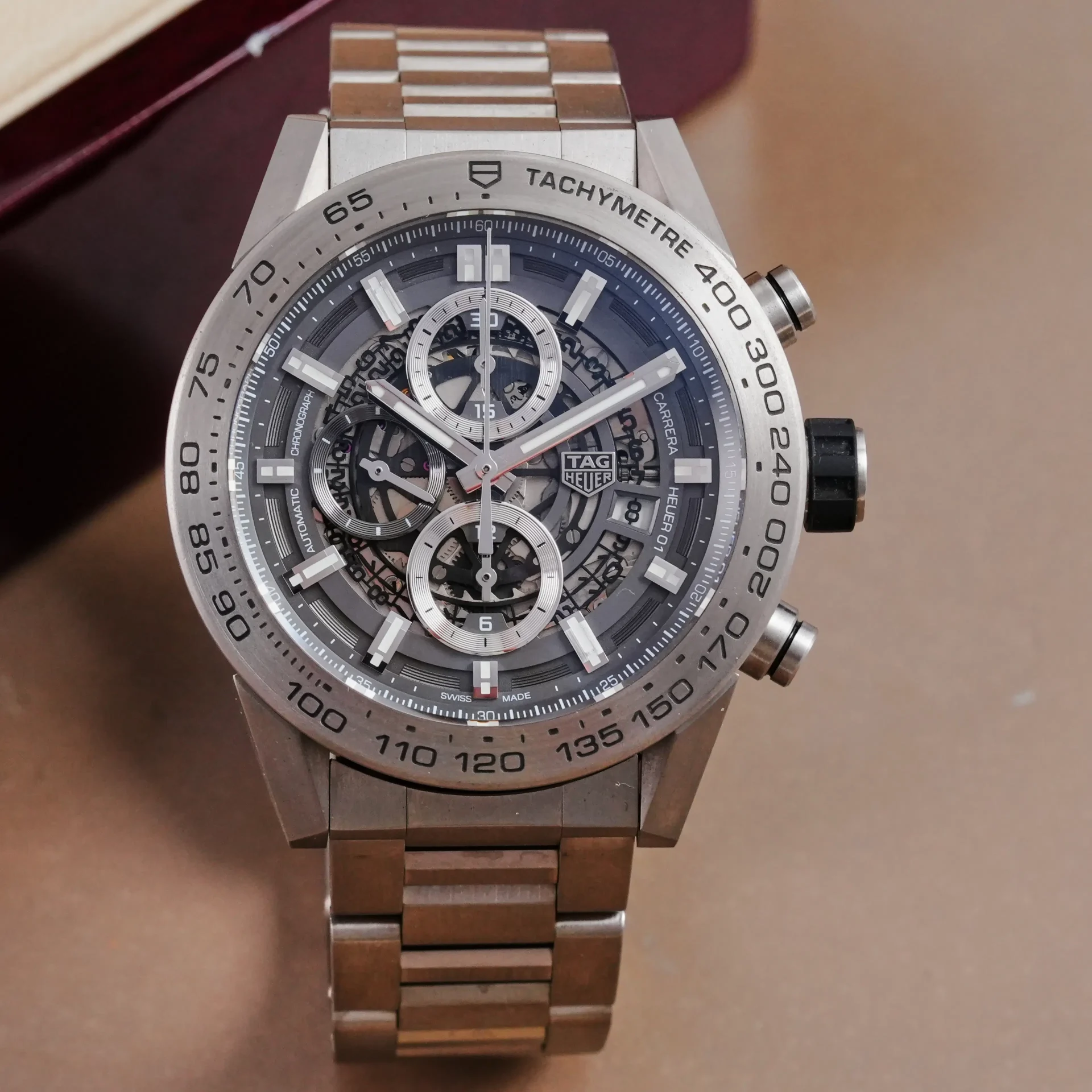 TAG Heuer Carrera Calibre HEUER 01 Chronograph Grey Phantom CAR2A8A.BF0707 - Görsel 2