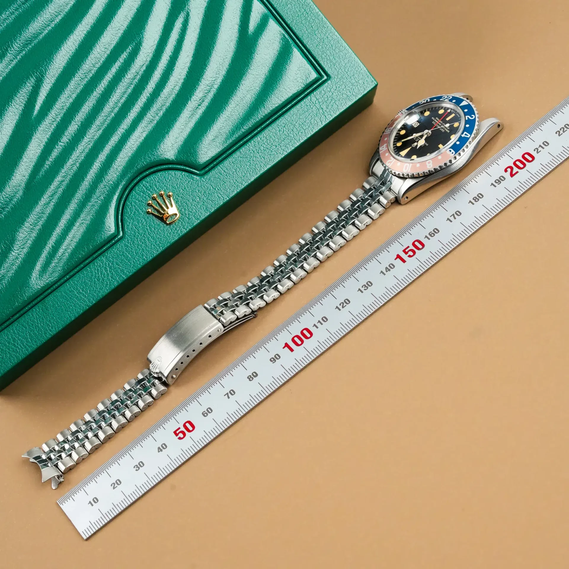 Rolex GMT-Master Pepsi Gilt Gloss Dial Rivet 1675 - Görsel 12