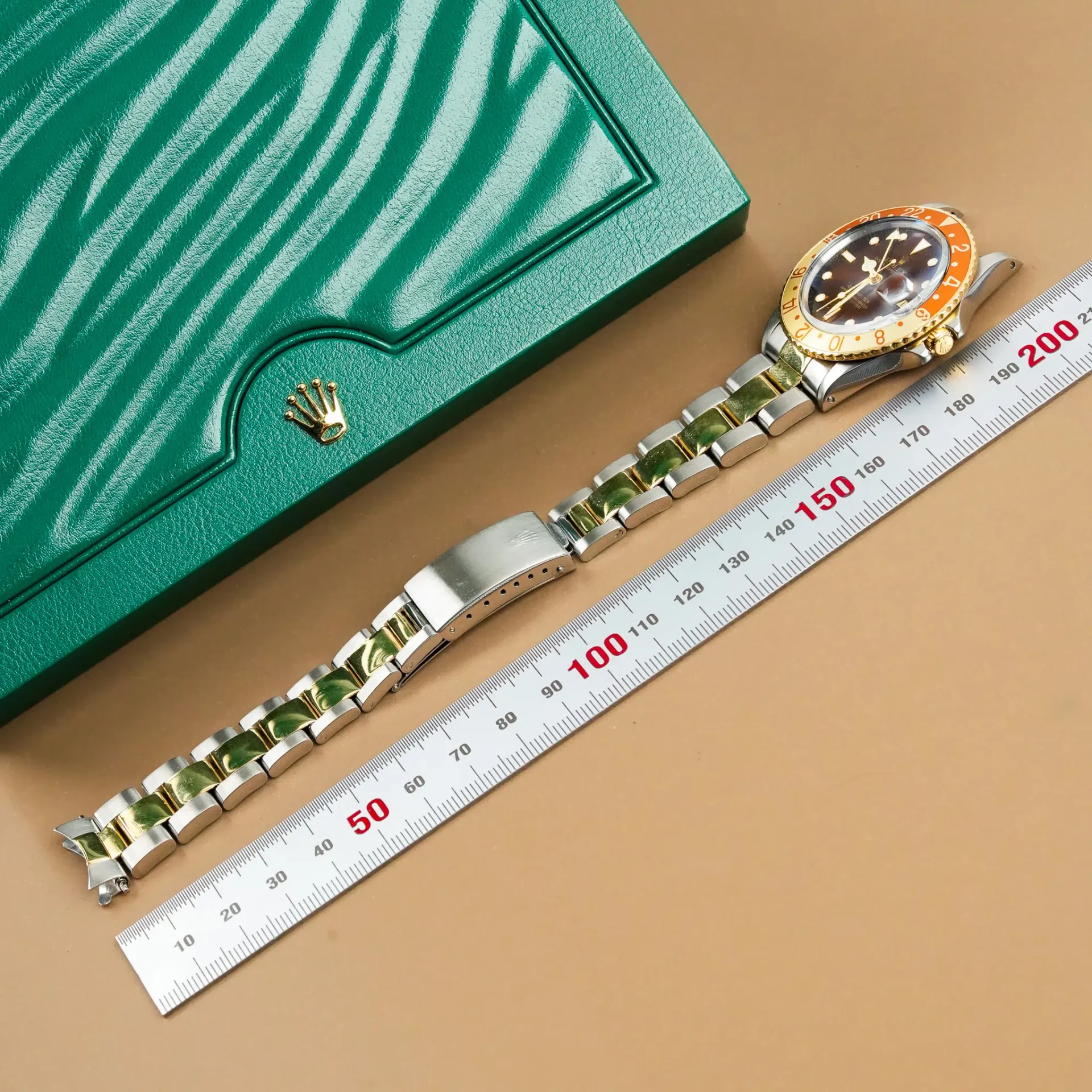 Rolex Gmt Master Root Beer Two Tone 18k Gold & Steel 16753 - Görsel 12