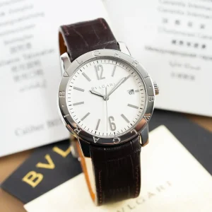 Bvlgari Solotempo Silver Dial Date BB 39 S