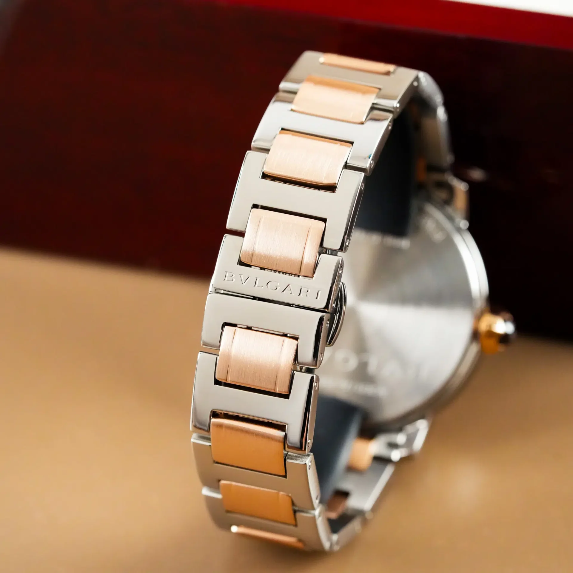 Bvlgari Bvlgari Two Tone 18K Gold Diamond Brown Dial BBL P 37 SG - Görsel 4
