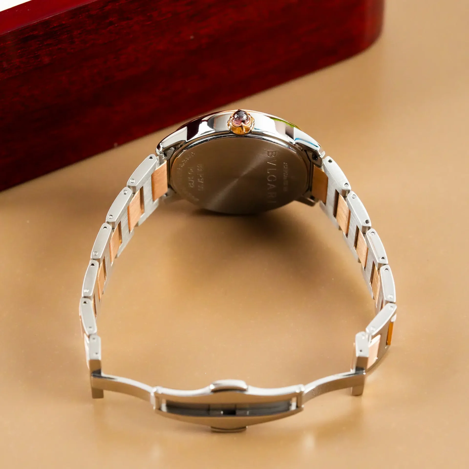 Bvlgari Bvlgari Two Tone 18K Gold Diamond Brown Dial BBL P 37 SG - Görsel 8