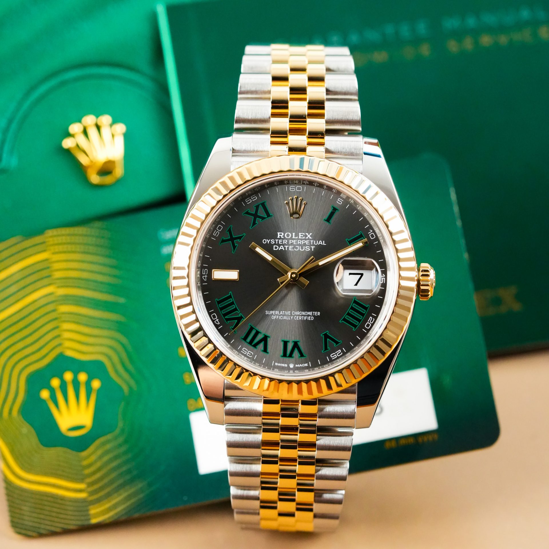 Rolex Datejust 41 Wimbledon Dial Jubilee Two Tone 126333 - Görsel 3