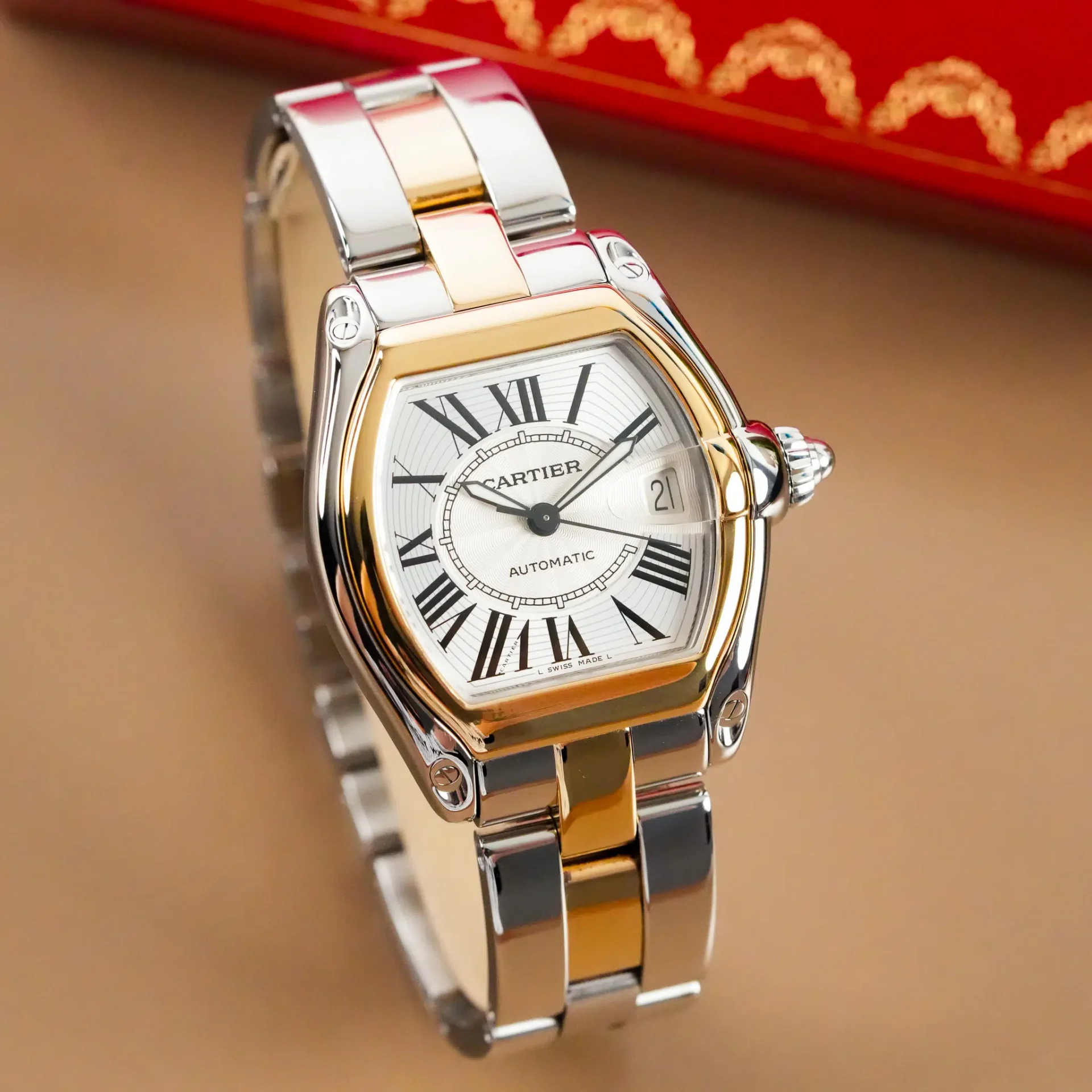 Cartier Roadster 18k Yellow Gold Two Tone 2510 - Görsel 2